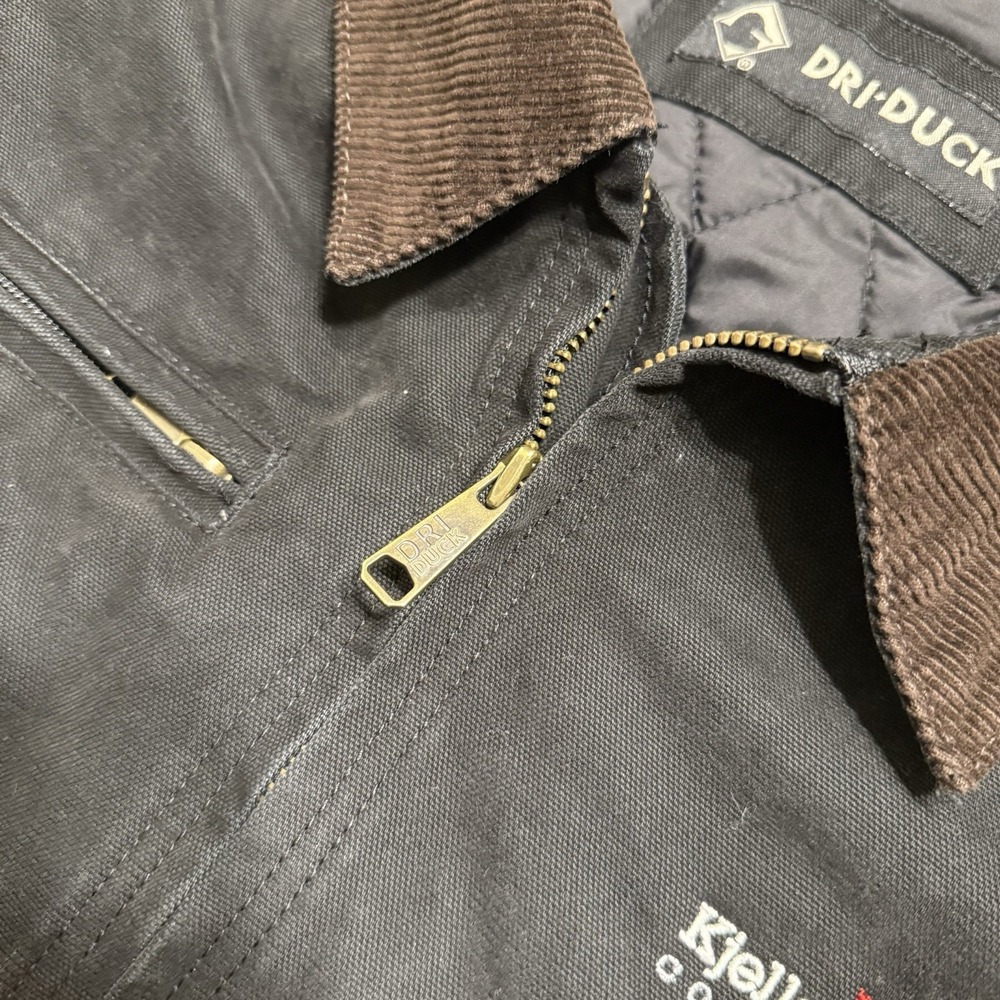 Dri Duck Outlaw Jacket Men's Large L Black Canvas Quilt Lined Dri-Duck Detroit - Picture 11 of 16